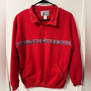 Vintage Red Pullover Sweater